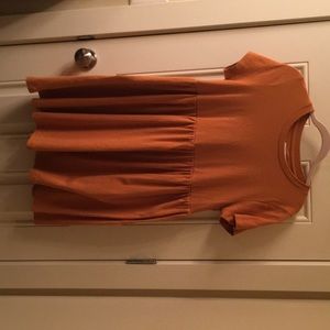 Orange babydoll dress